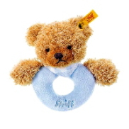 Steiff(シュタイフ)Sleep well bear grip toy ブルー