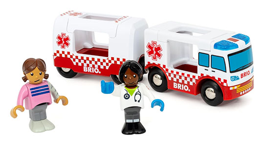 BRIO（ブリオ）ライト＆サウンド付救急車