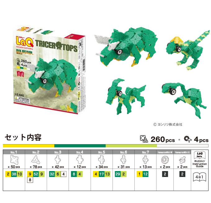 LaQ(ラキュー)ダイナソーワールド トリケラトプス