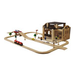 PLANTOYS（プラントイ） ロード＆レールプレイセット 鉄道駅